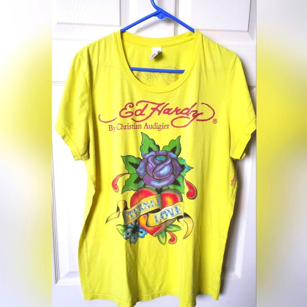 Ed Hardy by Christian Audigier Men's Eternal LoveTee T-shirt Size 2X
